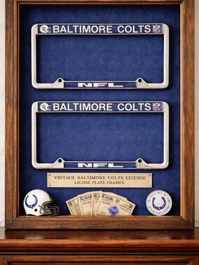 🏈 VINTAGE Baltimore Colts NFL License Plate Frames - SET OF 2 🏈